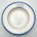 Rimmed Soup Bowl American Atelier French Bistro 5182 Blue White Home. Fixed Price $10.95.