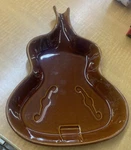 Ceramic Violin/guitar Shaped Chip Bowl Btc 91677 Usa. Fixed Price $18.00.