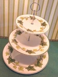 Franciscan Ivy 3 Plate Tier Tidbit Server Tray Cake Stand. Fixed Price $129.00.