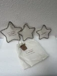 New Mud Pie Set Of 3 Star Shape Wire Ornaments Pouch Included Made India. Fixed Price $21.99.