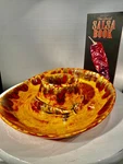 Vintage 1970 Ceramic Drip Glazed Sombrero Hat Chips And Dip Party Tray Platter. Fixed Price $60.00.