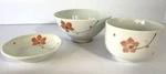 Daiso Japan Ceramic Sakura Bowls & Dishes Set Of 3 Dishwasher Microwave SAFE20. Fixed Price $12.97.