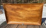 Vintage Wooden Appetizer Serving Tray Pacific Merchants Acaciaware 17.5" Flaw. Fixed Price $19.99.