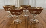 Interglass / Arte Italica Medici Italy Crystal Compote Serving Bowl - 24K Set. Fixed Price $199.00.