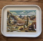 Fishs Eddy Paint By Number Cambro 8X10 Desert Retro Artwork Camtray. Fixed Price $39.99.