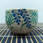 Antique Japanese Urano Kenya Ceramic Tea Bowl Ko-kiyomizu Style Wisteria. Fixed Price $299.99.