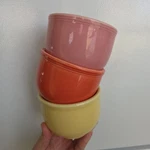 3 Homer Laughlin Fiesta Chili Bowls 18OZ Yellow Pink Orange. Fixed Price $42.49.
