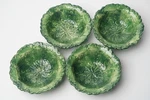 Vintage Vietri Foglia Green Leaves 7" Soup/cereal Bowls Set Of 4 Made Italy. Fixed Price $80.00.