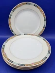 Noritake N1160 Bread Dessert Plates 6" Set 4 Rare Pattern Roses Navy Teal Bar. Fixed Price $10.00.