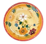 Sunset Bouquet Vtg Oneida Kitchen 9" Vegetable / Serv Bowl Vivid Colors Vguc. Fixed Price $15.00.