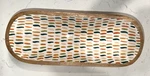 Coton Colors By Laura Johnson Wooden Tray Bowl Orange Green Beige Enamel Coating. Fixed Price $24.95.