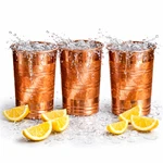 3 Quantity Cup Genuine Copper Water Drink Mug Pure Solid Ship. Fixed Price $34.99.