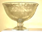 Victoria Pressed Glass Serving Pedestal Bowl By Southern Living Poland 10" Mint. Fixed Price $19.95.