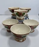Franciscan Apple Footed Dessert Bowls Set Of 6 England Backstamp. Fixed Price $45.00.