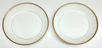 2 Mikasa Wheaton Soup Bowls White Gold Rim Narumi Japan Pasta Salad. Fixed Price $19.88.
