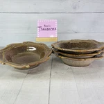 Bombay BMA16 French Farmhouse Brown Sponged Ceramic Soup Cereal Bowls Set Of 4. Fixed Price $39.09.