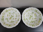 Vtg. Set Of 2 Sears Petite Flora Ironstone 9.5" Serving Bowls - Excellent!. Fixed Price $17.50.