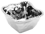 Pampa Bay Verona Square Snack Bowl, Silver (CER-2251). Fixed Price $25.00.