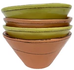 Citrus Grove Yellow Peach Soup Salad Cereal Bowl Set Of 4 Freeform Brown Ring. Fixed Price $16.45.