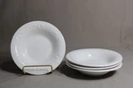 4 Totally Today White Soup/cereal Bowls With Dot Design. Fixed Price $20.00.