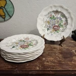 Set Of 4 Royal Doulton 8.25" Malvern D6197 Floral Salad Plates. Fixed Price $29.99.