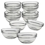 Luminarc Stackable 3 Glass Pinch Bowl, Set Of 12. Fixed Price $38.30.