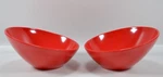 2 New Red Speckle Melamine San Michele G.e.t. Cascading Bowls Bright Retro. Fixed Price $26.77.