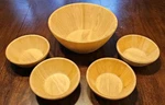 Nwt Home Target Rubberwood Salad Bowl Set 5-PC Serving Thailand New. Fixed Price $19.95.