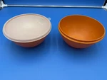 Vintage Tupperware Orange Mixing Bowl With Lid 23F-3 Made Usa Classic Storage. Fixed Price $15.95.