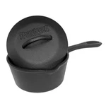 Bayou Classic 1 Quart Cast Iron Covered Sauce Pot With Self-basting Lid, Black. Fixed Price $37.99.