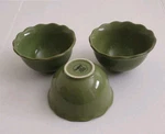 3 Tabletops Gallery Belle Retro Green Bowls Scalloped Edges Cereal Dessert. Fixed Price $45.00.