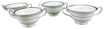 Wedgwood Carlyn Cream Soup Bowl Footed England Bone China Set Of 4. Fixed Price $64.50.