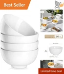 Porcelain Soup Bowls Set Of 4 Inch 26 Oz Dishwasher Microwave Safe. Fixed Price $32.98.