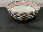 Mackenzie Childs Piccadilly Medium Size Mixing BOWL-9. Fixed Price $180.00.