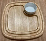 Dansk Int Designs Jhq Blonde Wooden Serving Chip/dip Tray With Matching Dish. Fixed Price $15.99.