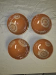 Set Of 4 Denby Fire Chili Pattern Ceramic Rice/dessert Bowls. Fixed Price $150.00.