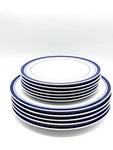 Set Of Tognana Italy Plates - 5 Dinner (11 ), 6 Salad (8 White W/ Blue. Fixed Price $89.99.