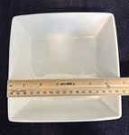 Foh White Square Bowl 6.75 Porcelain Deep Plate Restaurantware Modern Dish. Fixed Price $10.00.