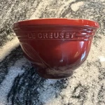 Creuset Stoneware Ombr Red Cerise 20 Ounce Mortar Bowl Only, No Pestle. Fixed Price $80.00.