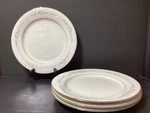 Set Of 4 Noritake Heather 10 5/8" Dinner Plates Silver Trim (JM15-072025). Fixed Price $79.96.