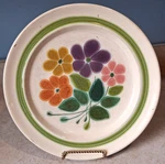 Floral Plate Franciscan Earthenware By Gladding Oven Safe 100-73 Dish 10.5"D Usa. Fixed Price $9.99.