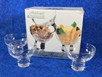 Luigi Bormioli Michelangelo Masterpiece Blown Crystal Party Bowls 3 Set W/box. Fixed Price $23.56.