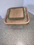 Pistachio Pedestal Uncommon Goods 2 Tier Maple Wood Bowl Jk Adams Dorset Vermont. Fixed Price $21.99.