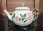 Vintage Authentic Franciscan Desert Rose Tea Pot With Hand-painted Pink Pat. Fixed Price $50.00.