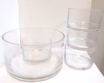 Artland Salad Bowl Set Of 5 Simplicity 4 X Nappy + Large Serving Cylinder. Fixed Price $42.00.