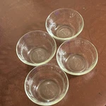 Pyrex 463 Clear Glass Custard Bowls Oz Set Of Four Vintage Ribbed 4" 2". Fixed Price $18.74.