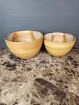 Set Of 2 Sango Splash Brown 4951 Round Mixing Bowls Nesting Serving. Fixed Price $53.99.