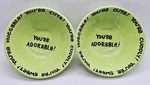 2X Lorrie Veasey Name Is Mud Adore Bowl Pink Cereal Adorable!. Fixed Price $49.99.