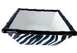 Zebra Earthenware Bowl Roscher & Co. 6 3/4" Square Black White Collection. Fixed Price $15.50.