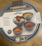 Farberware Professional Set 4 Prep Bowls. Fixed Price $14.00.